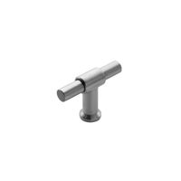 Intersteel Meubelknop T-vorm 20mm recht/recht geborsteld RVS