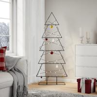 Kerstdecoratie kerstboom 150 cm metaal zwart Kerstdecoratie kerstboom 150 cm metaal zwart