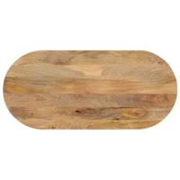 Tafelblad ovaal 140x60x2,5 cm massief mangohout