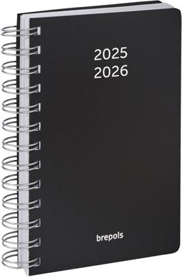 Brepols schoolagenda Wire-O, zwart, 2025-2026