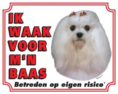 Maltezer Waakbord - Ik waak voor mijn baas