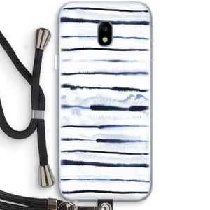 Ink Stripes: Samsung Galaxy J3 (2017) Transparant Hoesje met koord