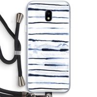 Ink Stripes: Samsung Galaxy J3 (2017) Transparant Hoesje met koord