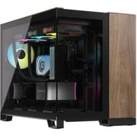 Corsair CC-9011286-WW computerbehuizing Midi Tower Zwart, Walnoot