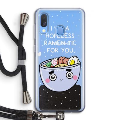 I'm A Hopeless Ramen-Tic For You: Samsung Galaxy A40 Transparant Hoesje met koord