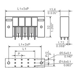 Weidmüller 1850950000 Male behuizing (board) BU/SU Totaal aantal polen: 9 Rastermaat: 10.16 mm 20 stuk(s)