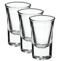 Bormioli Rocco shotglazen/shotglaasjes - 12x stuks - van glas - 57 ml - Borrelglazen - Shotjes