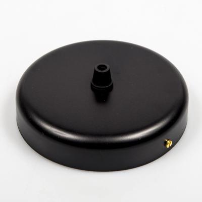 Kap zwart staal 1 uitgang 125mm