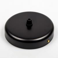 Kap zwart staal 1 uitgang 125mm
