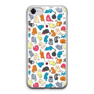 Kleurrijke katten: iPhone 8 Transparant Hoesje