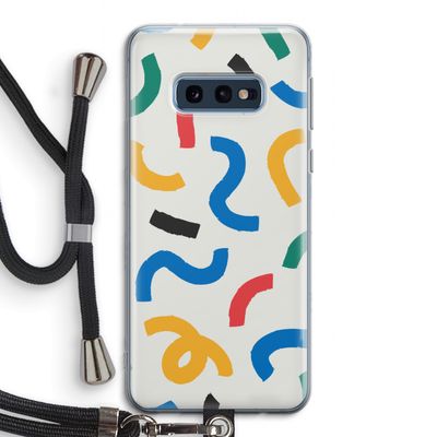 Illustratieve pop 2: Samsung Galaxy S10e Transparant Hoesje met koord