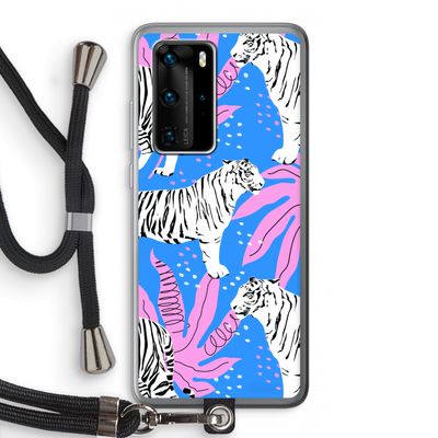 Tijger: Huawei P40 Pro Transparant Hoesje met koord