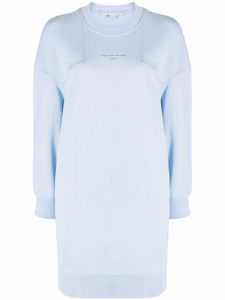 Stella McCartney robe-sweat à coutures apparentes - Bleu