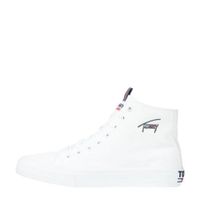 Tommy Jeans Long Lace Midcut Vulc TJM hoge sneakers wit - thumbnail