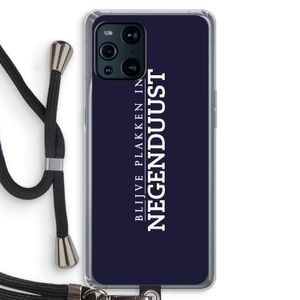 Blijve plakken in Negenduust: Oppo Find X3 Transparant Hoesje met koord