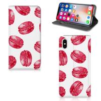 Apple iPhone Xs Max | Flip Style Cover | Pink Macarons