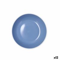 Diep bord Bidasoa Moana Blauw Keramisch Ø 20 cm (12 Stuks)