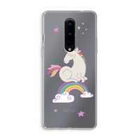 Regenboog eenhoorn: OnePlus 8 Transparant Hoesje