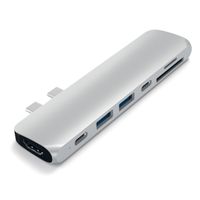 Satechi ST-CMBPS laptop dock & poortreplicator USB 3.2 Gen 1 (3.1 Gen 1) Type-C Zilver - thumbnail