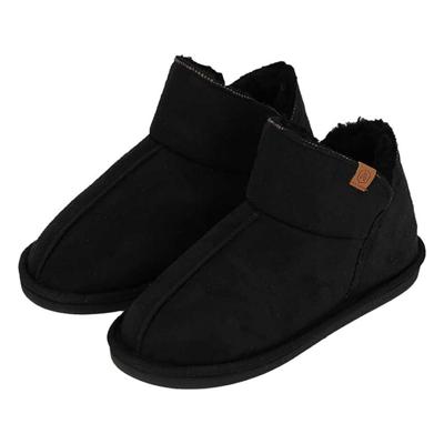 Apollo sloffen - dames - zwart - voering wol - suede - pantoffels - met antislip