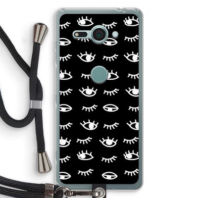 Eye pattern #3: Sony Xperia XZ2 Compact Transparant Hoesje met koord