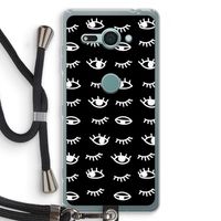 Eye pattern #3: Sony Xperia XZ2 Compact Transparant Hoesje met koord