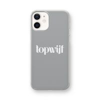 Topwijf Grijs Wit: iPhone 12 mini Transparant Hoesje
