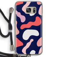Memphis Shapes Pink: Samsung Galaxy S7 Transparant Hoesje met koord