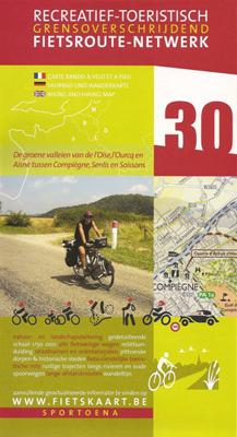 Fietskaart 30 Fietsroute-Netwerk De Groene Valleien van de l´Oise, l´Ourcq en Aisne tussen Compiègne,Senlis en Soissons | Sportoena