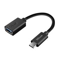 Trust Calyx - USB-C naar USB-A adapter - Zwart