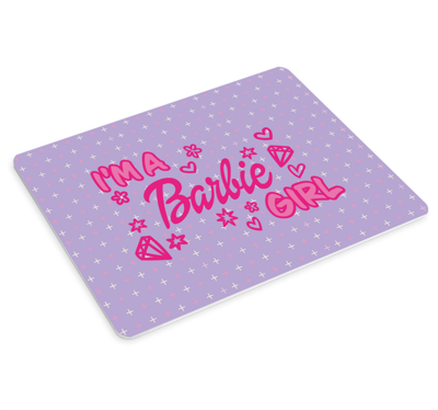 Originele muismat Ik ben een barbie meisje citaat
