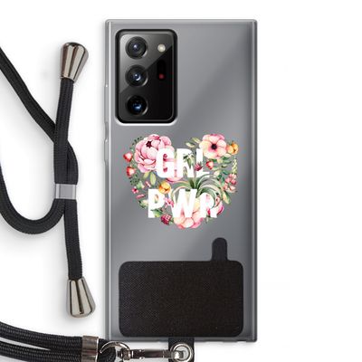 GRL PWR Flower: Samsung Galaxy Note 20 Ultra / Note 20 Ultra 5G Transparant Hoesje met koord