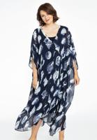 Yoek Blouse-jurk square SEA SHELLS | Blauw | Maat 50/52 Yoek Blouse-jurk square SEA SHELLS | Blauw | Maat 50/52