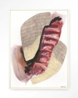 Urban Cotton Wandkleed 'Embrace' 110 x 145cm in Floating Frame - off white