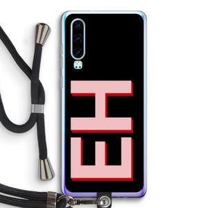 Monogram: Huawei P30 Transparant Hoesje met koord