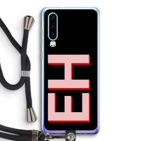 Monogram: Huawei P30 Transparant Hoesje met koord