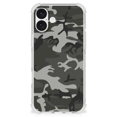 iPhone 16 Plus Doorzichtige Silicone Hoesje Army Light