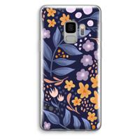 Flowers with blue leaves: Samsung Galaxy S9 Transparant Hoesje