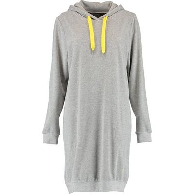 Cawö Cawö Dames Lange Hoodie 820 - Grau-gelb L