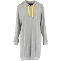 Cawö Cawö Dames Lange Hoodie 820 - Grau-gelb L