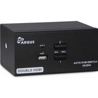 Inter-Tech AS-22HA HDMI KVM-switch Zwart