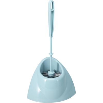 Toiletborstel met houder - lichtblauw - 36 cm - kunststof - WC borstel - toiletartikelen