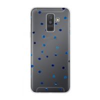Blauwe stippen: Samsung Galaxy A6 Plus (2018) Transparant Hoesje