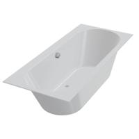 XenZ Ligbad Beterbad Madeira 160x75 cm Inclusief Badpoten Wit