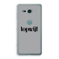 Topwijf Grijs Zwart: Sony Xperia XZ2 Compact Transparant Hoesje