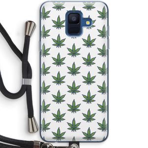 Weed: Samsung Galaxy A6 (2018) Transparant Hoesje met koord