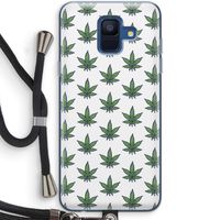 Weed: Samsung Galaxy A6 (2018) Transparant Hoesje met koord