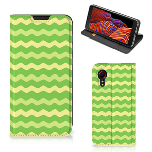 Samsung Galaxy Xcover 5 Hoesje met Magneet Waves Green