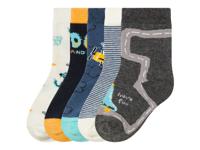 lupilu 5 paar kinder sokken (23-26, Crèmewit/navy/blauw/grijs)