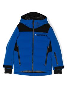 MONCLER GRENOBLE KIDS doudoune colour block à capuche - Bleu